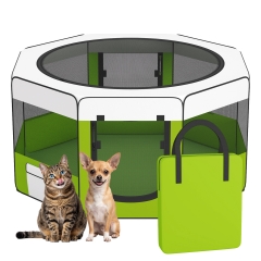 Portable Dog & Cat Playpen Foldable Enclosed Soft-Sided Crate Cage Grey/Lime Green Portable Dog & Cat Playpen Foldable Enclosed Soft-Sided Crate Cage Grey/Lime Green