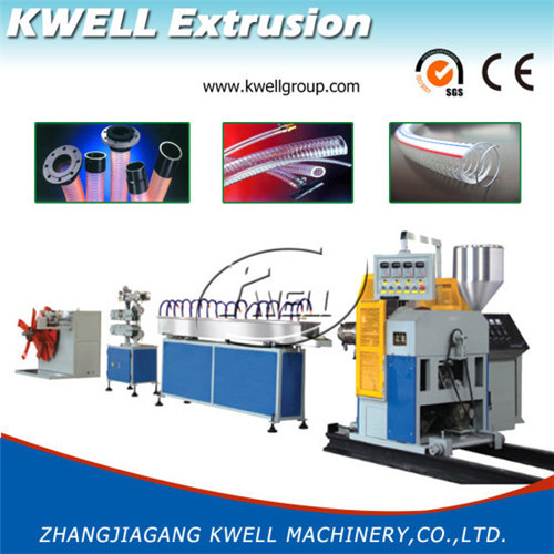 plastic flexible steel wired hose extrusion machine