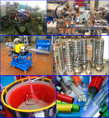 PVC water suction spray spiral helix hose extrusion machine production line