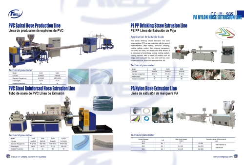 PVC Steel Reinforced Hose Extrusion Line/ Tubo de acero de PVC Línea de Extrusión