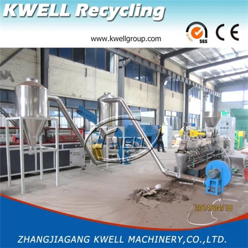 PE PP wood powder WPC twin screw extruder pelletizing line Kwell China