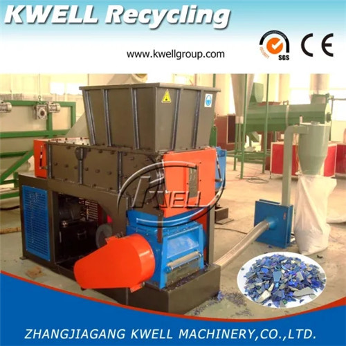 Waste HDPE PP block lump shredder crusher grinder combined machine Kwell