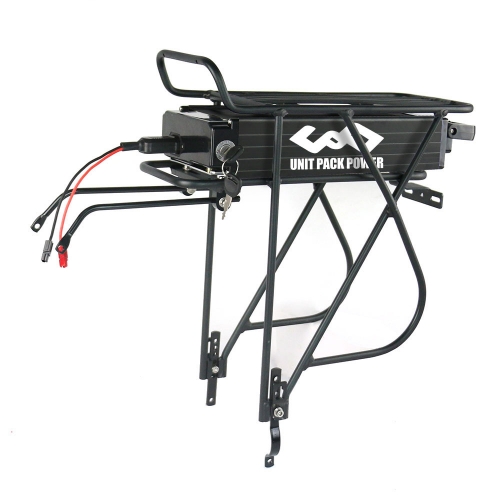 T032 36V 48V 10AH 13AH 15Ah 18AH Ebike rear rack battery with 2A charger for 250W 350W 500W 1000W motor【USA Stock】