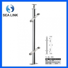 SL-014 304 Stainless Steel&Wooden Handrail/Railing/Balustrade for frameless glass
