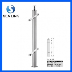 SL-021 304 Stainless Steel&Wooden Handrail/Railing/Balustrade for frameless glas...