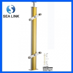 SL-003 304 Stainless steel&Wooden Handrail/Railing/Balustrade for frameless glass