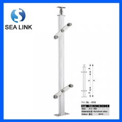 SL-015 304 Stainless Steel&Wooden Handrail/Railing/Balustrade for frameless glas...