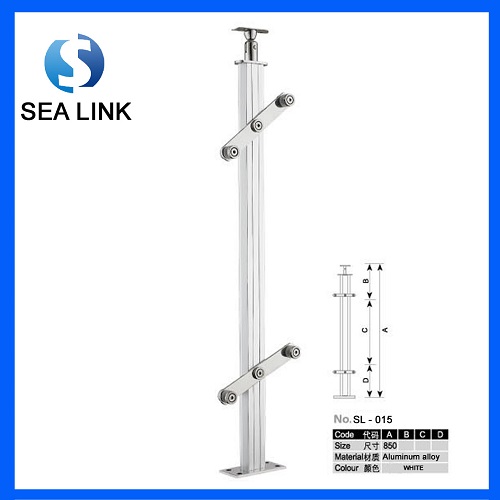 SL-015 304 Stainless Steel&Wooden Handrail/Railing/Balustrade for frameless glass