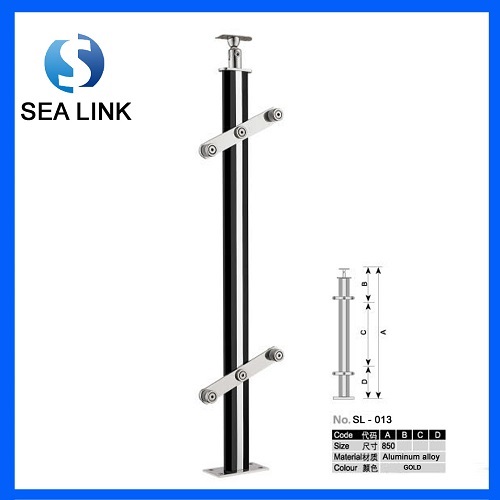 SL-013 304 Stainless Steel&Wooden Handdrail/Railing/Balustrade for frameless glass