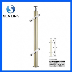 SL-022 034 Stainless Steel&Wooden Handrail/Railing/Balustrade for frameless glass