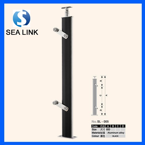 SL-005 304 Stainless Steel&Wooden Handrail/Railing/Balustrade for frameless glass