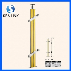 SL-006 Stainless Steel&Wooden Handrail/Railing/Balustrade for frameless glass