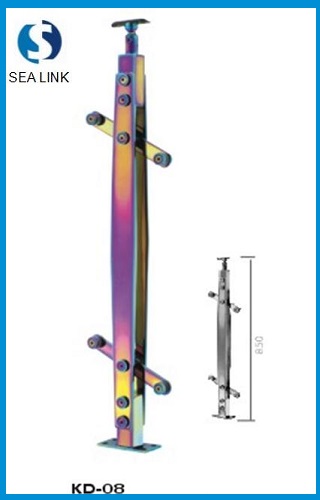 KD-08 304 Stainless Steel Handrail/Railing/Balustrade for frameless glass