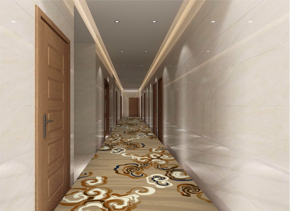 Nylon printed luxury corridor carpet banquet hall corridor carpet use for hotel corridor carpet