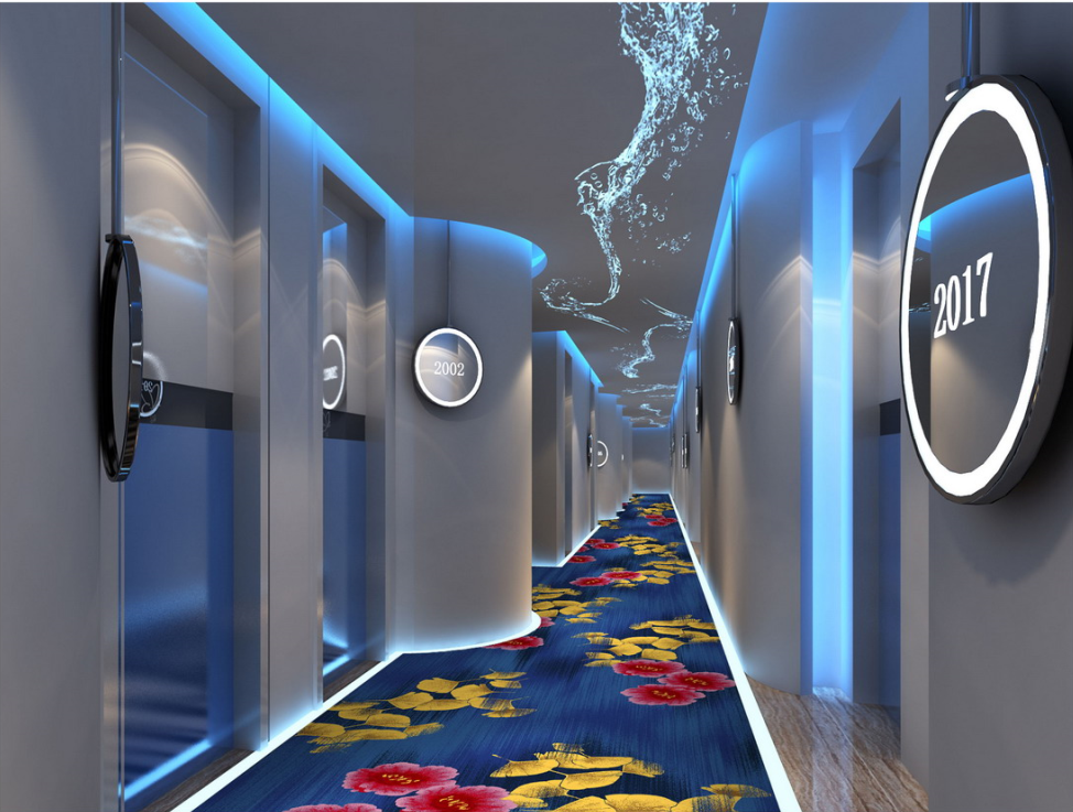 Nylon printed luxury corridor carpet banquet hall corridor carpet use for hotel corridor carpet