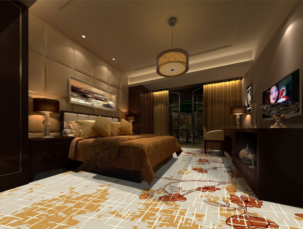Modern machine made hotel room or luxur hotel room carpet flooring keep warm and anti-slip