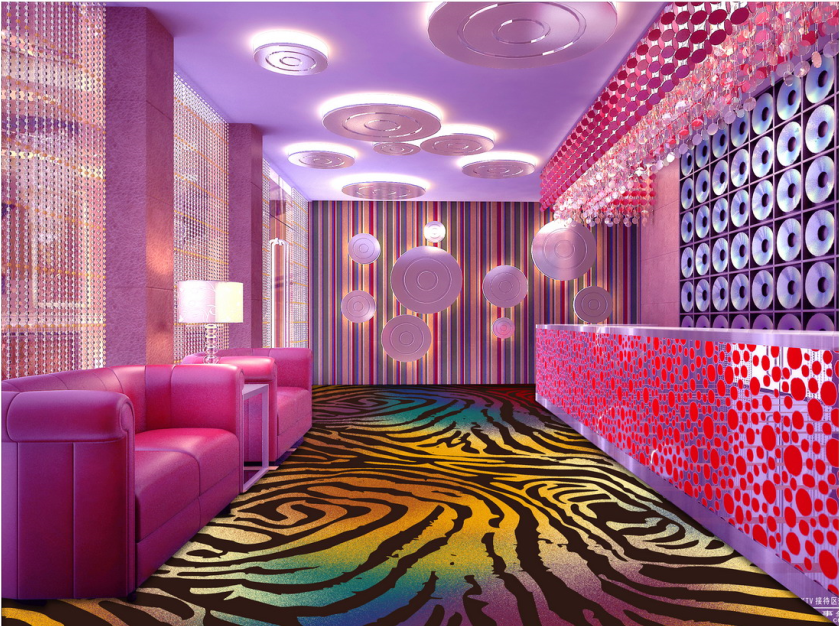 Wholesale Colourful Floral Pattern Fire-Resistant Carpet For Casino And KTV