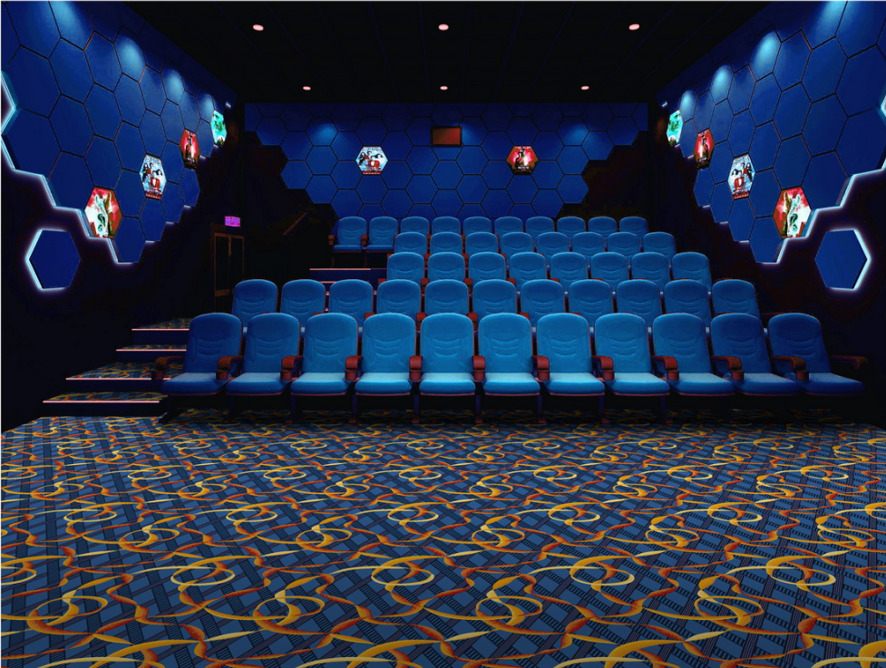 Custom any design carpet for cinema, theatre carpet, auditorium carpet