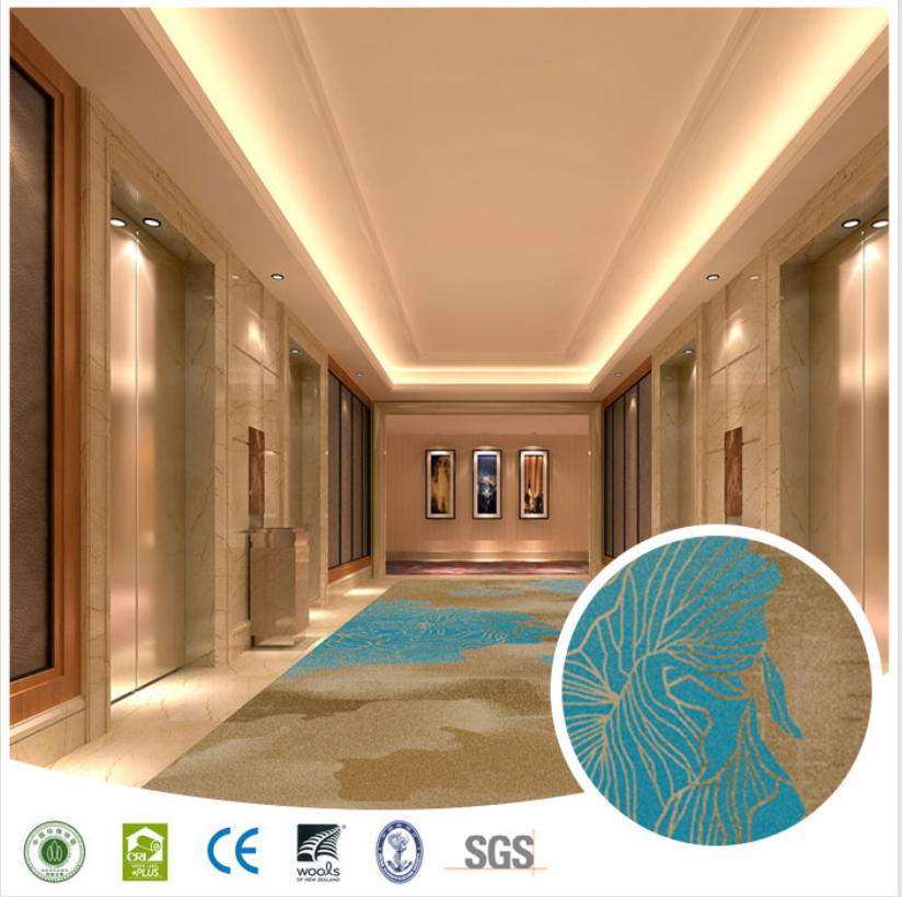 5 star luxury hotel room carpet, hotel corridor carpet, hotel lobby carpet in guangzhou