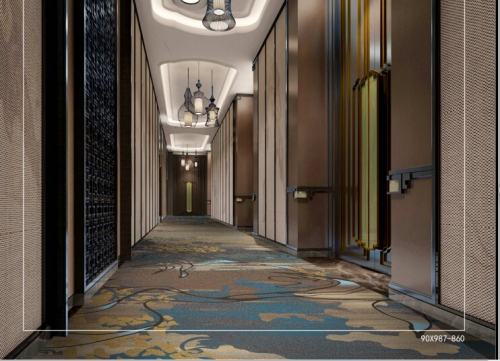 Minimalist Style Axminster Carpet For Hotel Corridor Good Fire Resistant