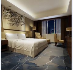 Wholesale 5 Star Luxury Blue And White Porcelain Design Hotel Corridor Carpet