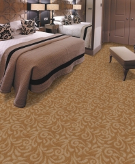 Machine made carpet technics floor carpet for hotel room with floral printed and CE certificate