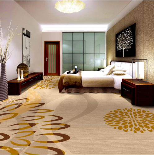 Latest Pattern Design Nylon Printed Wall To Wall Carpet Customized Printed Carpet