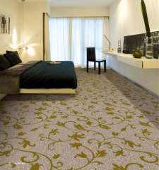 Nylon Printed Carpets For Hotels Blue And Grey Custom Design Wall To Wall Carpet Flooring