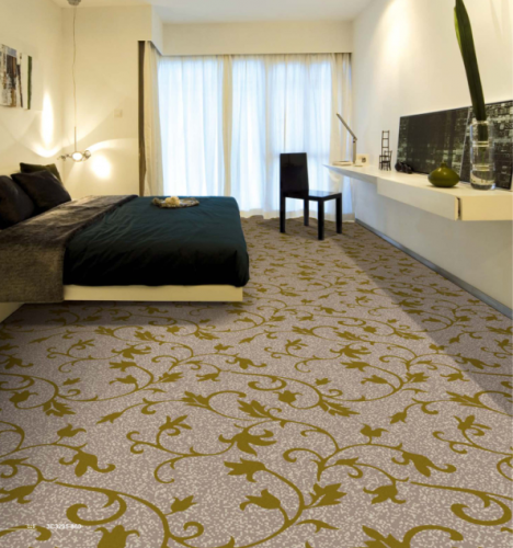 Nylon Printed Carpets For Hotels Blue And Grey Custom Design Wall To Wall Carpet Flooring FOB Reference Price