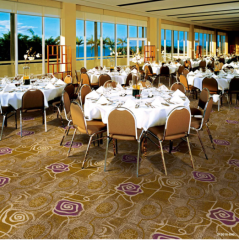 Banquet Hall Flooring Nylon Printed Carpet Luxury Pattern Design For 5 Star Hotel