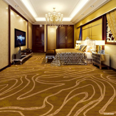 Nylon Printed Carpets For Hotels Blue And Grey Custom Design Wall To Wall Carpets