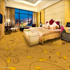 Nylon Printed Carpets For Hotels Blue And Grey Custom Design Wall To Wall Carpets