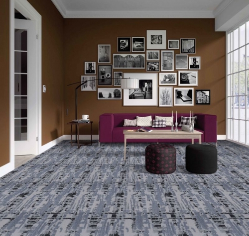 Machine made tufted carpet loop pile commercial room and office carpet