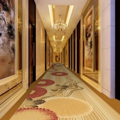 Non Slip Luxury 5 Stars Hotel Hallway Axminster Corridor Carpet for sale