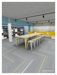Heavy Duty Carpet tile Long Strip 100x33.33cm Sound Absorping Carpet Tiles with Thick Backing for Office Or High Traffic