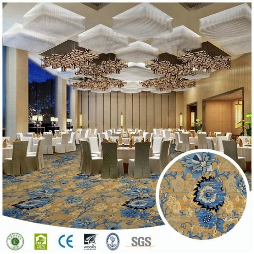 Custom Design Luxury Wall To Wall Axminster Wool Carpet Hotel Banquet Hall Carpet