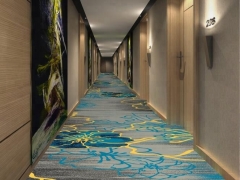 Natural Floral Design Nylon Printed Hotel Corridor Carpet Fire Resistant Hotel Hallway Carpet