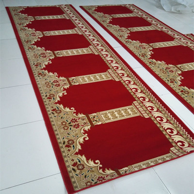 100% PP Anti-skip Muslim Wilton Prayer Carpet for Mosque