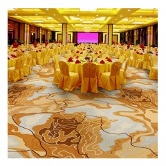 Banquet Hall Flooring Nylon Printed Carpet Luxury Pattern Design For 5 Star Hotel