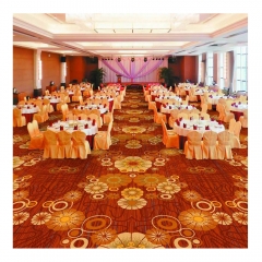 Banquet Hall Flooring Nylon Printed Carpet Luxury Pattern Design For 5 Star Hotel