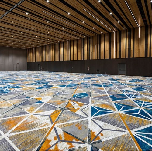 Banquet Hall Flooring Nylon Printed Carpet Luxury Pattern Design For 5 Star Hotel