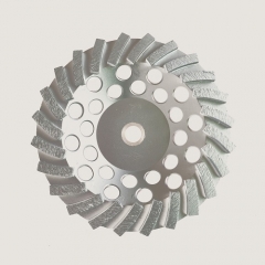 double turbo diamond cup wheel for concrete grinding
