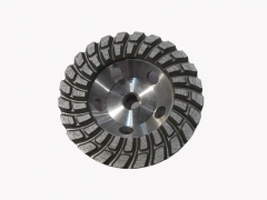 Aluminum backdiamond cup wheel for concrete grinding