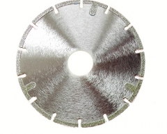 electroplating diamond cutting disc with protection segment