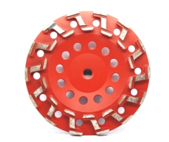 S-seg diamond cup wheel for concrete floor grinding