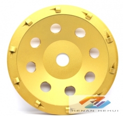 PCD cup wheel for concrete floor preparation