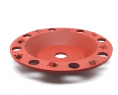 PCD cup wheel for concrete floor preparation