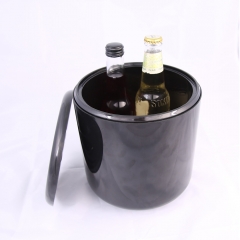 plastic ice bucket with lid and drainer