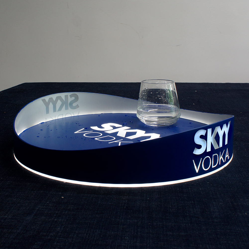 Jixi LED bar serving tray for Vodka