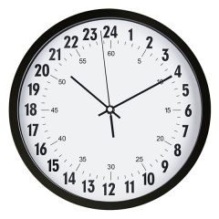 24 hours plastic wall clock